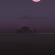 The Lars homestead on Tatooine with luke running.